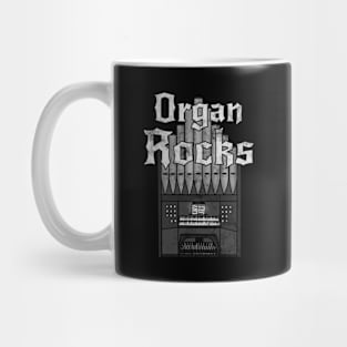 Organ Rocks, Church Organist Heavy Rock Musician Mug